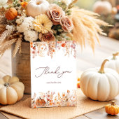 Boho Herfst Pompoen Bedankkaart