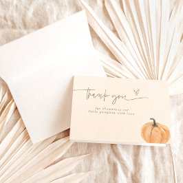 Boho Herfst Pompoen Bedankkaart