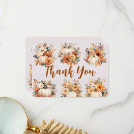 Boho Herfst Pompoen Bedankt