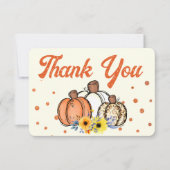 Boho Herfst Pompoen Bedankt (Voorkant)