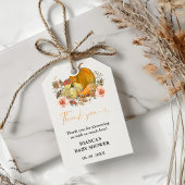 Boho herfst pompoen bedankt baby shower cadeaulabel