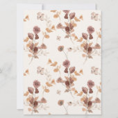 Boho herfst pompoen bloem baby shower uitnodiging (Achterkant)