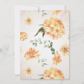 Boho herfst pompoen | Bloemenbruiloft Kaart (Achterkant)