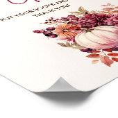 Boho Herfst Pompoen Boeken en Geschenken Baby show Poster (Hoek)