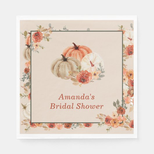 Boho-herfst-pompoen-bridal-shower Servet (Voorkant)