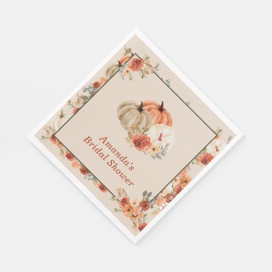 Boho-herfst-pompoen-bridal-shower Servet (Hoek)