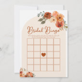 Boho Herfst pompoen bruids bingo Vrijgezellenfeest Kaart (Voorkant)