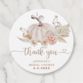 Boho herfst pompoen dank je tag bedankjes labels (Voorkant)