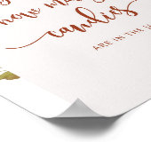 Boho herfst pompoen floral raden hoeveel snoepjes poster (Hoek)