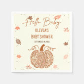 Boho Herfst Pompoen Genderneutraal Baby shower Servet (Voorkant)