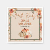 Boho Herfst Pompoen Genderneutraal Baby shower Servet (Voorkant)