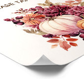 Boho Herfst pompoen gunst Baby shower Poster (Hoek)