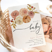 Boho Herfst Pompoen Herfst Baby Meisje Douche Kaart