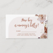 Boho herfst pompoen hoe groot de buik van mama is informatiekaartje (Voorkant)