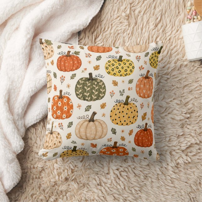 Boho Herfst Pompoen Kussen (Deken)