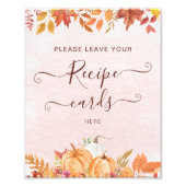 Boho Herfst Pompoen Laat Je Receptkaart Hier Foto Afdruk (Voorkant)