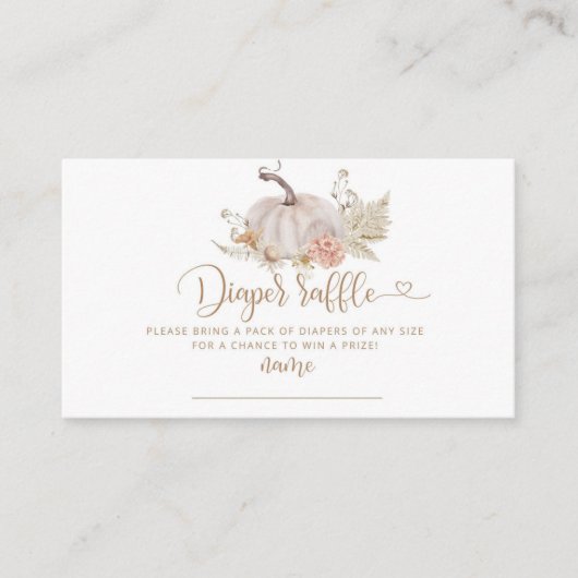 Boho herfst pompoen luidop informatiekaartje (Voorkant)