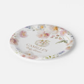 Boho Herfst Pompoen Meisje Baby shower Papier Bord (Gekanteld)