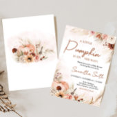 Boho Herfst Pompoen Pampas Grass Baby shower Kaart