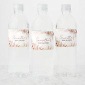Boho Herfst Pompoen Pampas Grass Baby shower Waterfles Etiket (Flessen)