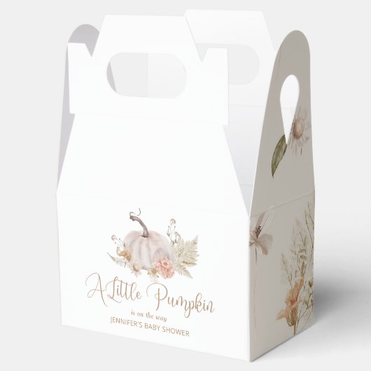 Boho Herfst pompoen Papier voor forceren Bedankdoosjes (Geopend)