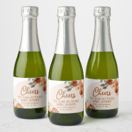 Boho Herfst Pompoen Toekomst Mrs Vrijgezellenfeest Sparkling Wijnetiket