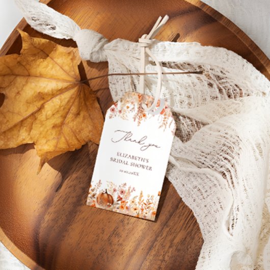 Boho Herfst pompoen Vrijgezellenfeest Cadeaulabel