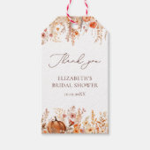 Boho Herfst pompoen Vrijgezellenfeest Cadeaulabel (Voorkant)