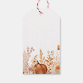 Boho Herfst pompoen Vrijgezellenfeest Cadeaulabel (Achterkant)