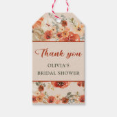 Boho Herfst pompoen Vrijgezellenfeest gunst dank u Cadeaulabel (Voorkant)