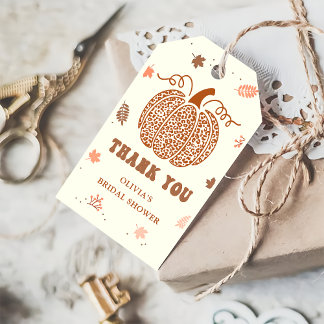 Boho Herfst pompoen Vrijgezellenfeest gunst dank u Cadeaulabel