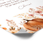 Boho Herfst Pompoen Vrijgezellenfeest Mimosa Bar Poster (Hoek)