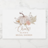 Boho herfst pompoen vrijgezellenfeest Mousserende Sparkling Wijnetiket (Enkel label)