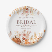 Boho Herfst pompoen Vrijgezellenfeest Papieren Bordje (Voorkant)