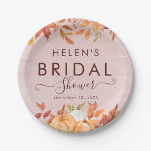 Boho Herfst pompoen Vrijgezellenfeest Papieren Bordje