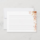 Boho herfst Pompoen Vrijgezellenfeest Recept Kaart (Achterkant)