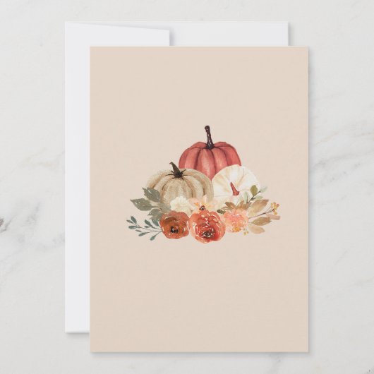 Boho Herfst pompoen wensen voor Baby shower spel K Kaart (Achterkant)