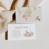 Boho herfst pompoenboeken voor baby-kaartjesbehuiz informatiekaartje