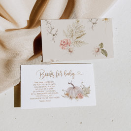 Boho herfst pompoenboeken voor baby-kaartjesbehuiz informatiekaartje