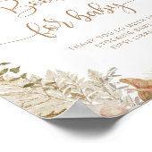 Boho herfst pompoenboeken voor baby poster (Hoek)