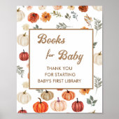 Boho Herfst Pompoenboeken voor Baby Poster (Voorkant)