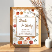 Boho Herfst Pompoenboeken voor Baby Poster