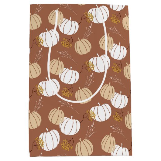 Boho Herfst pompoenen Medium Cadeauzakje (Voorkant)