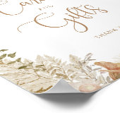 Boho herfst pompoenkaarten en cadeautjes poster (Hoek)