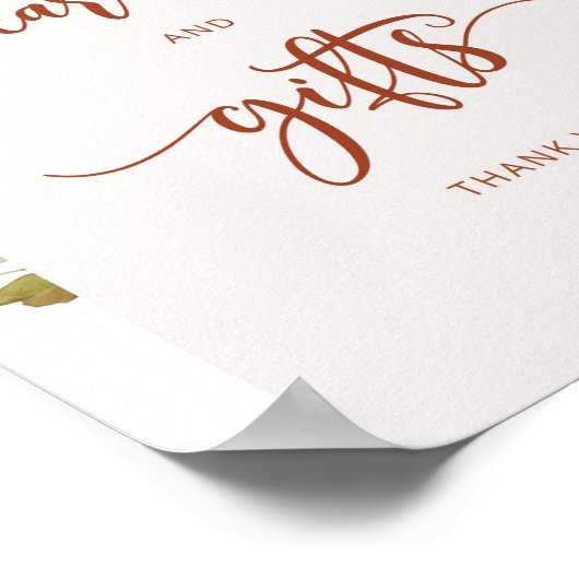 Boho herfst pompoenkaarten en geschenken poster (Hoek)