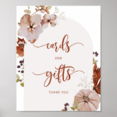 Boho herfst pompoenkaarten en geschenken poster (Voorkant)