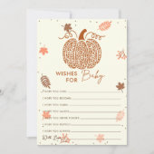 Boho-herfst-pompoenwensen voor babyshower-spelkaar kaart (Voorkant)