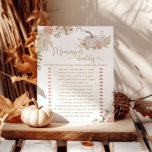 Boho herfst Pumpkin-baby shower<br><div class="desc">Boho herfst Pumpkin mama of papa baby shower spel. Overeenkomende objecten beschikbaar.</div>