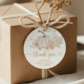 Boho herfst pumpkin bedankt je label