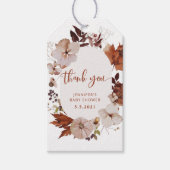 Boho herfst pumpkin bedankt je label cadeaulabel (Voorkant)